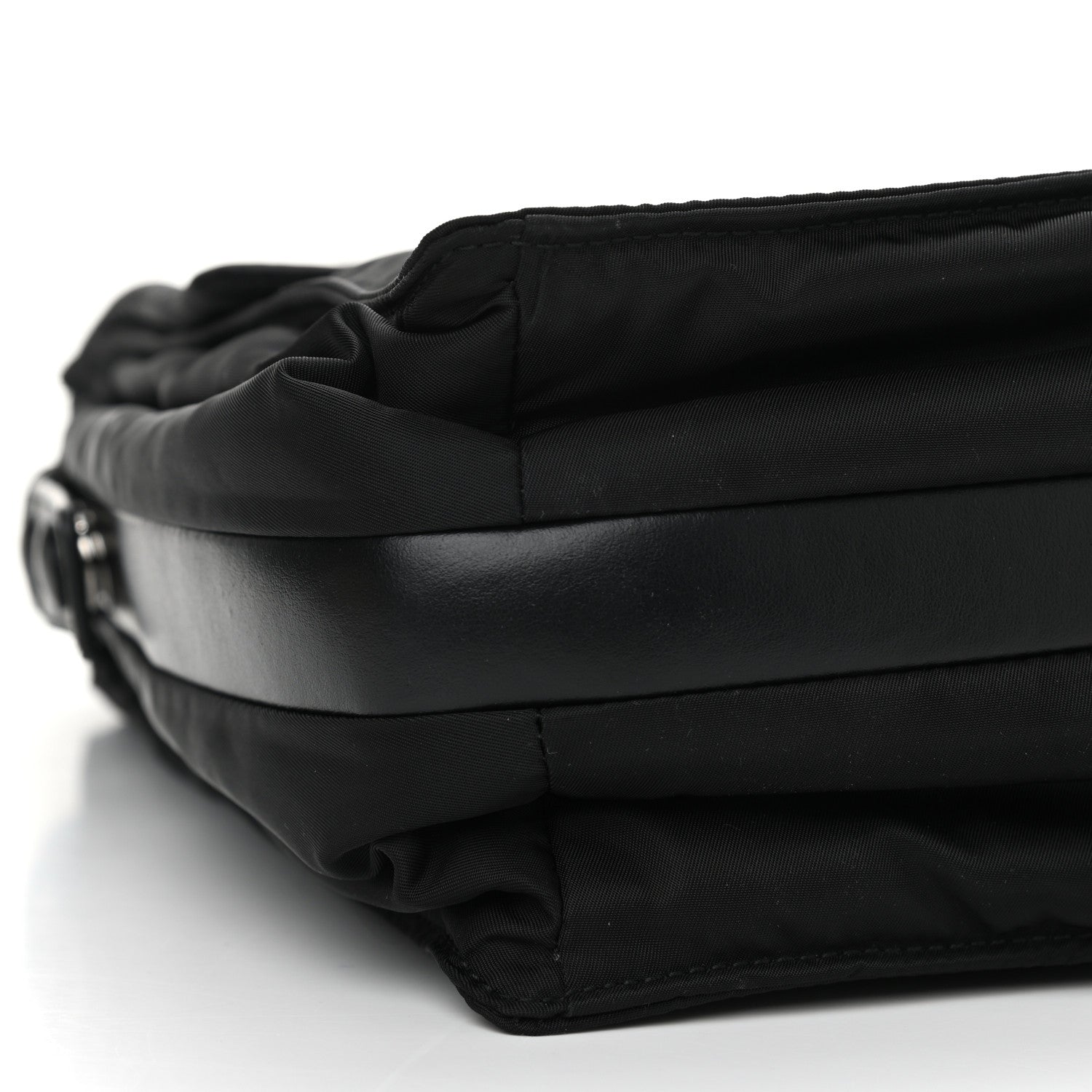 Prada Re-Nylon Vitello Padded Large Flap Shoulder Bag Black 9 of 11