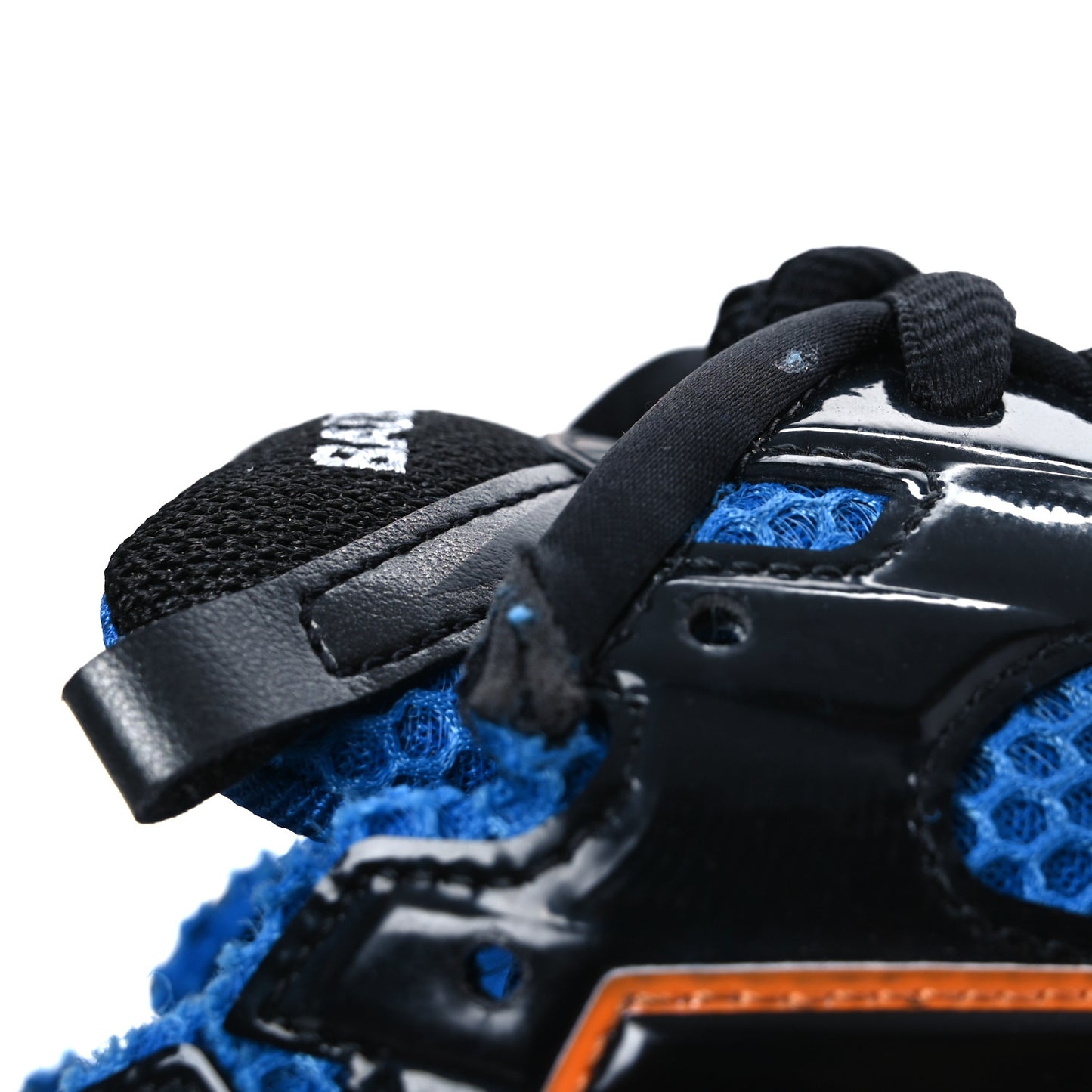 Mesh Rubber Bi-Color Mens Runner Sneakers 12 Blue Orange Black White