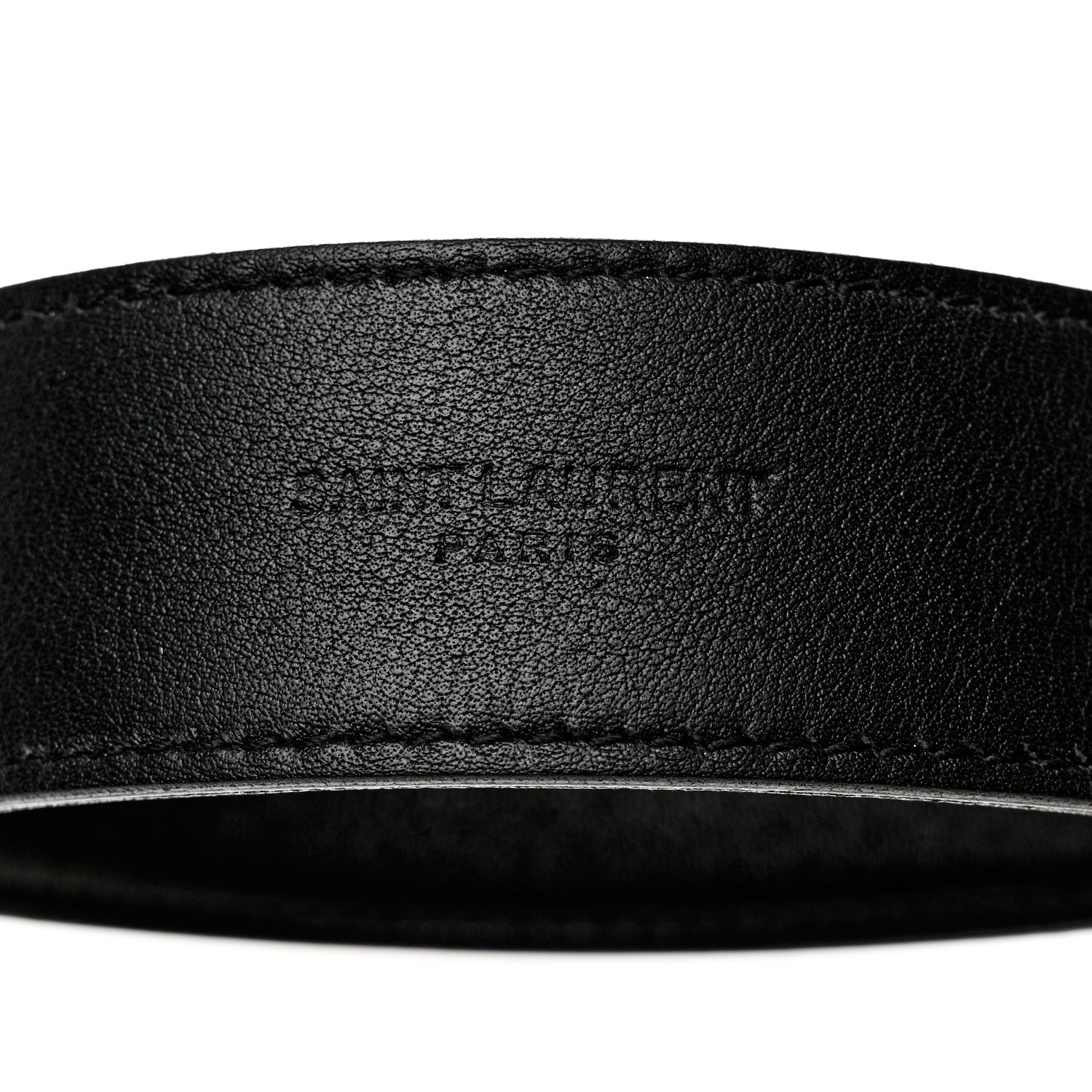 Saint Laurent Calfskin Heart Belt 75 30 Black 3 of 7