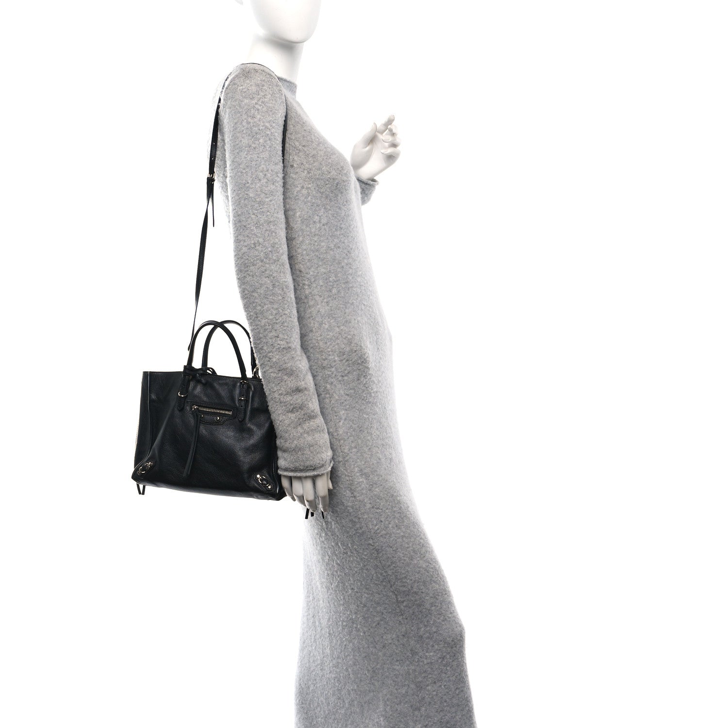 Balenciaga Veau Papier A6 Zip Around Tote Black 2 of 14
