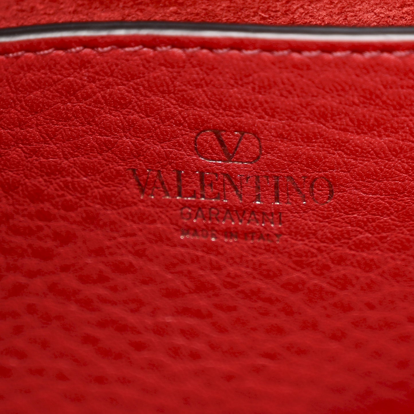 Grainy Calfskin Small Rockstud Double Top Handle Bag Rosso Valentino