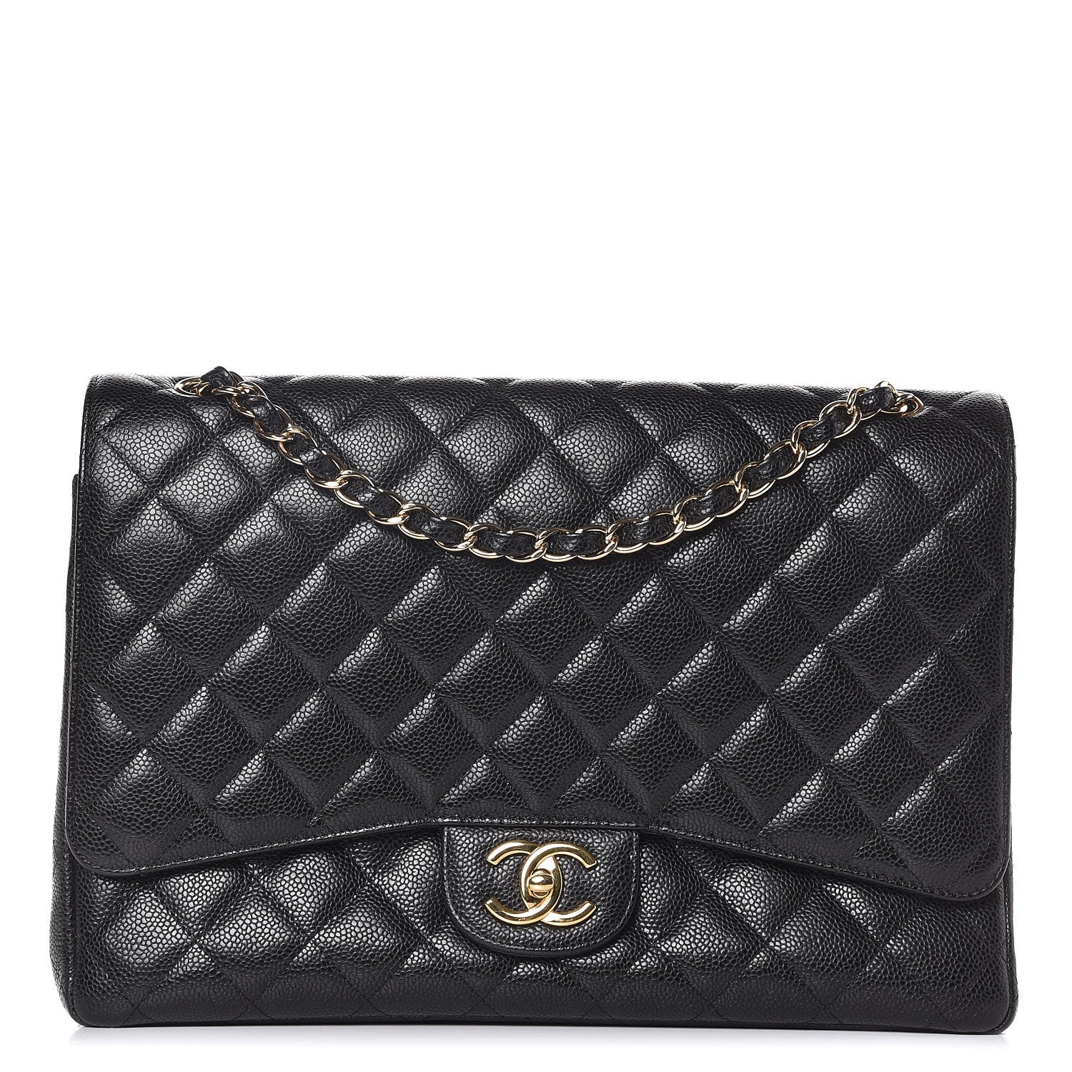 Chanel Caviar Quilted Maxi Double Flap Black 1 of 10