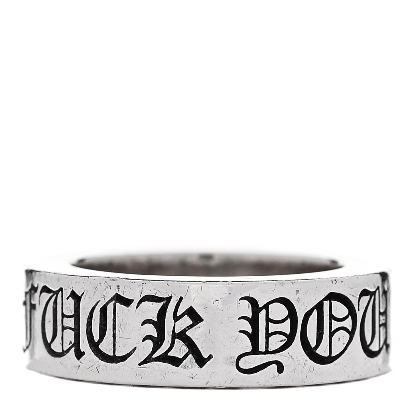 Sterling Silver Cross Fck You Spacer Ring 48 4.5