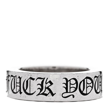 Chrome Hearts Sterling Silver Cross Fck You Spacer Ring 48 4.5 1 of 5