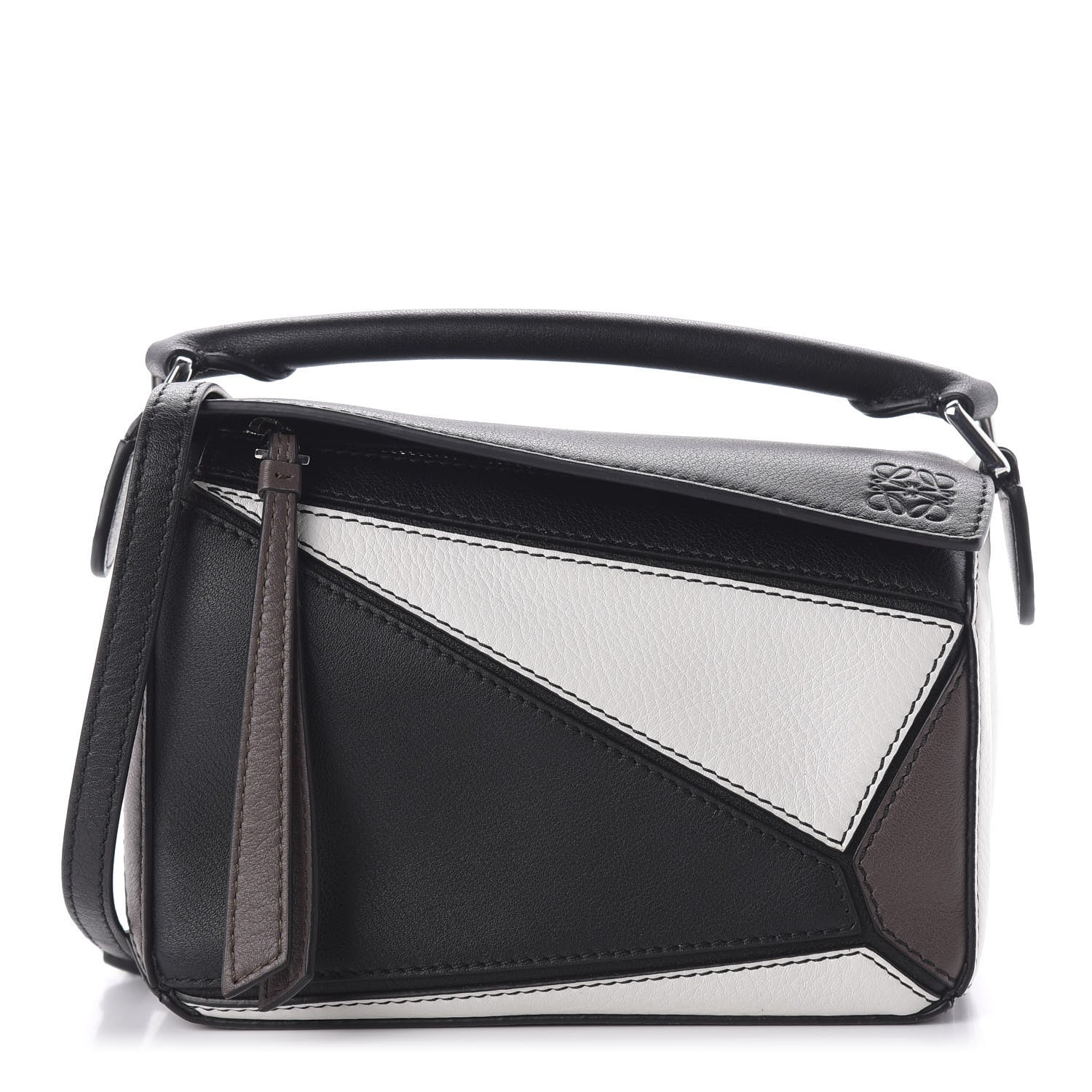 Loewe Calfskin Mini Puzzle Bag Black Taupe 1 of 10