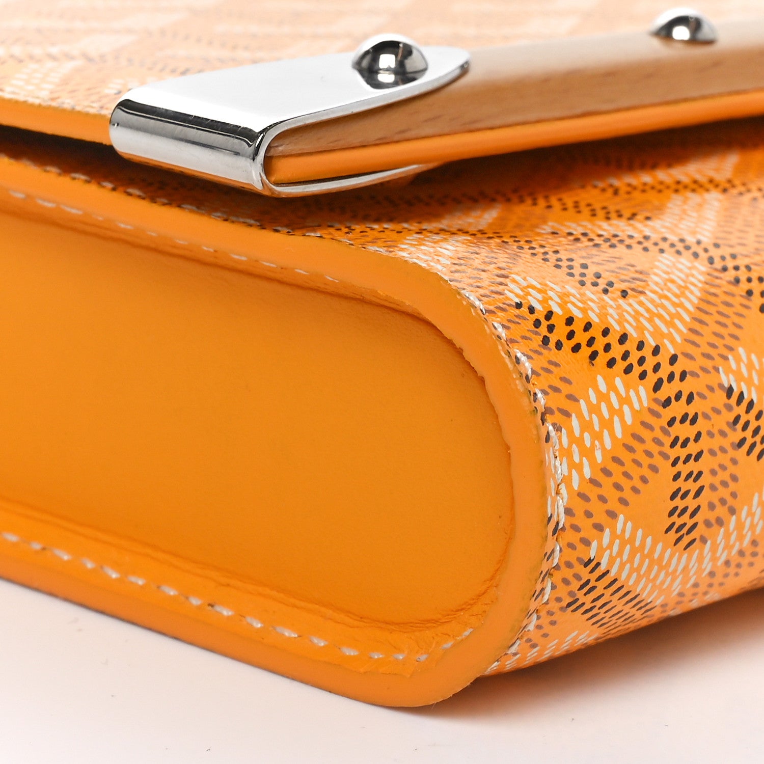 Goyard Goyardine Monte Carlo Bois Clutch With Strap Yellow 7 of 8