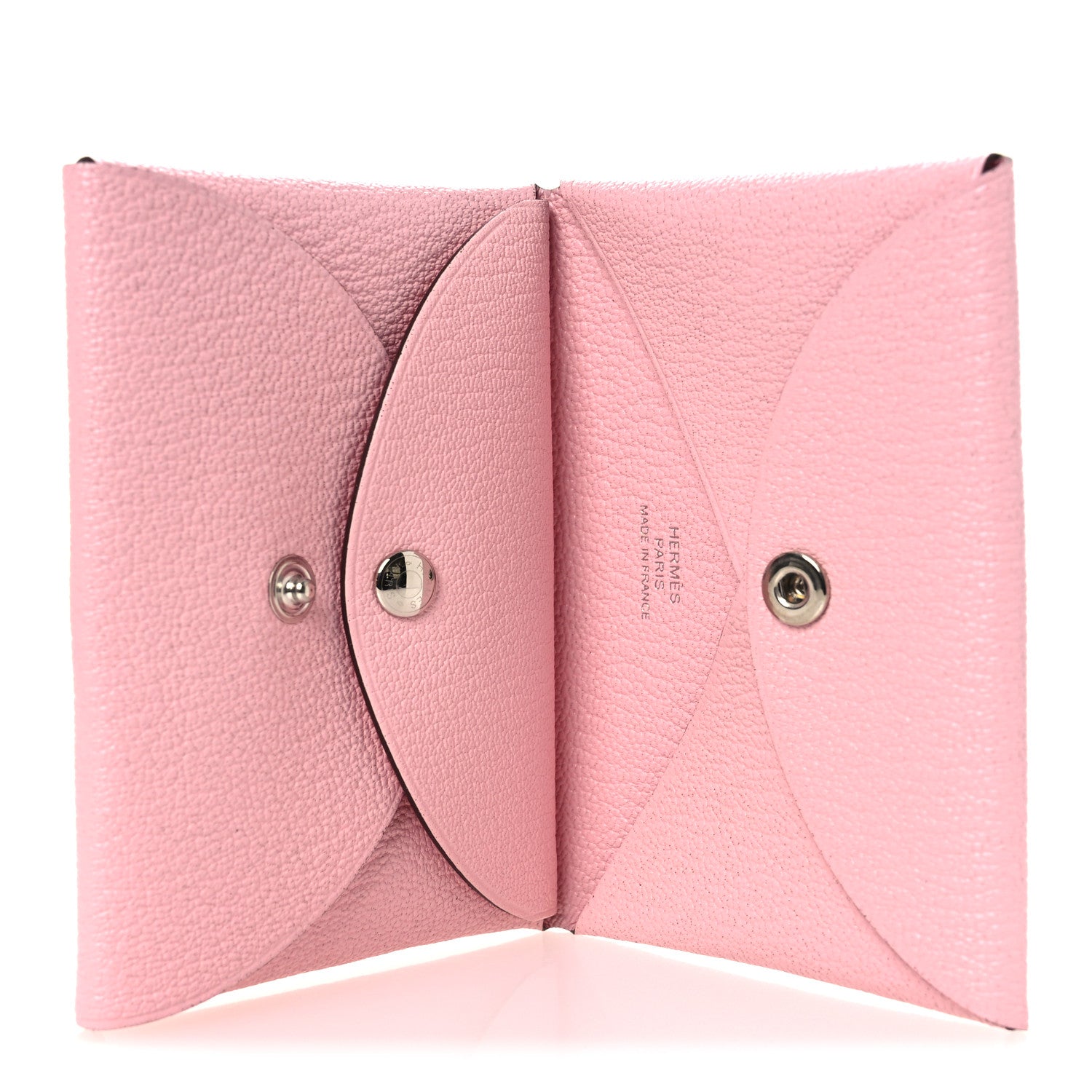 Hermes Chevre Mysore Calvi Duo Card Case Rose Sakura 5 of 7