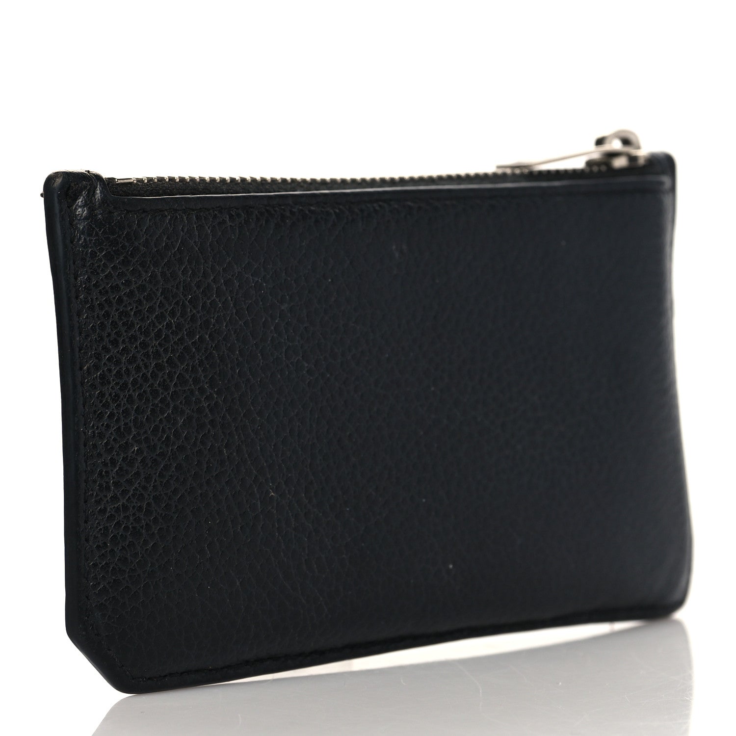 Saint Laurent Grained Calfskin 5 Fragments Zip Pouch Card Holder Black 3 of 7