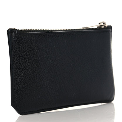 Saint Laurent Grained Calfskin 5 Fragments Zip Pouch Card Holder Black 3 of 7