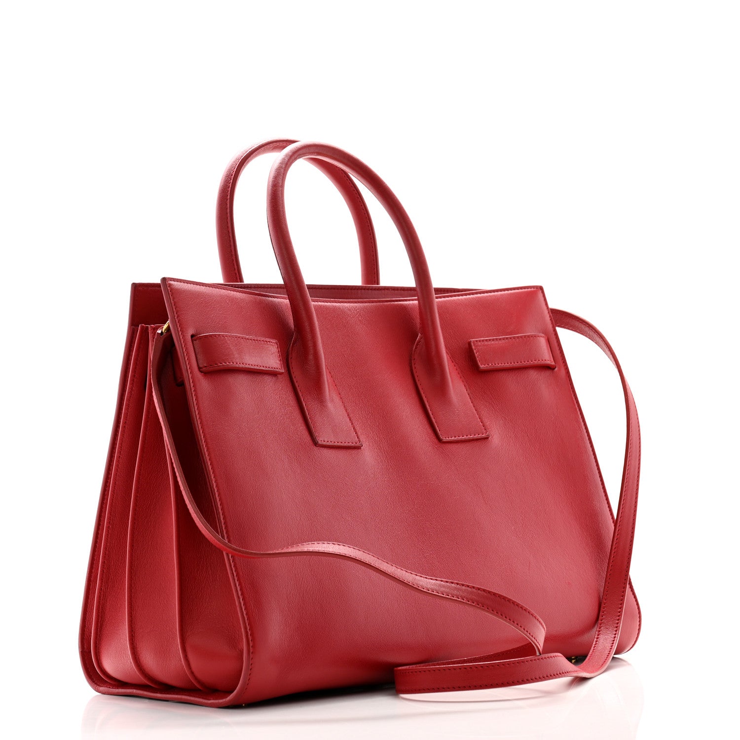 Saint Laurent Calfskin Small Sac De Jour Lipstick Red 3 of 13