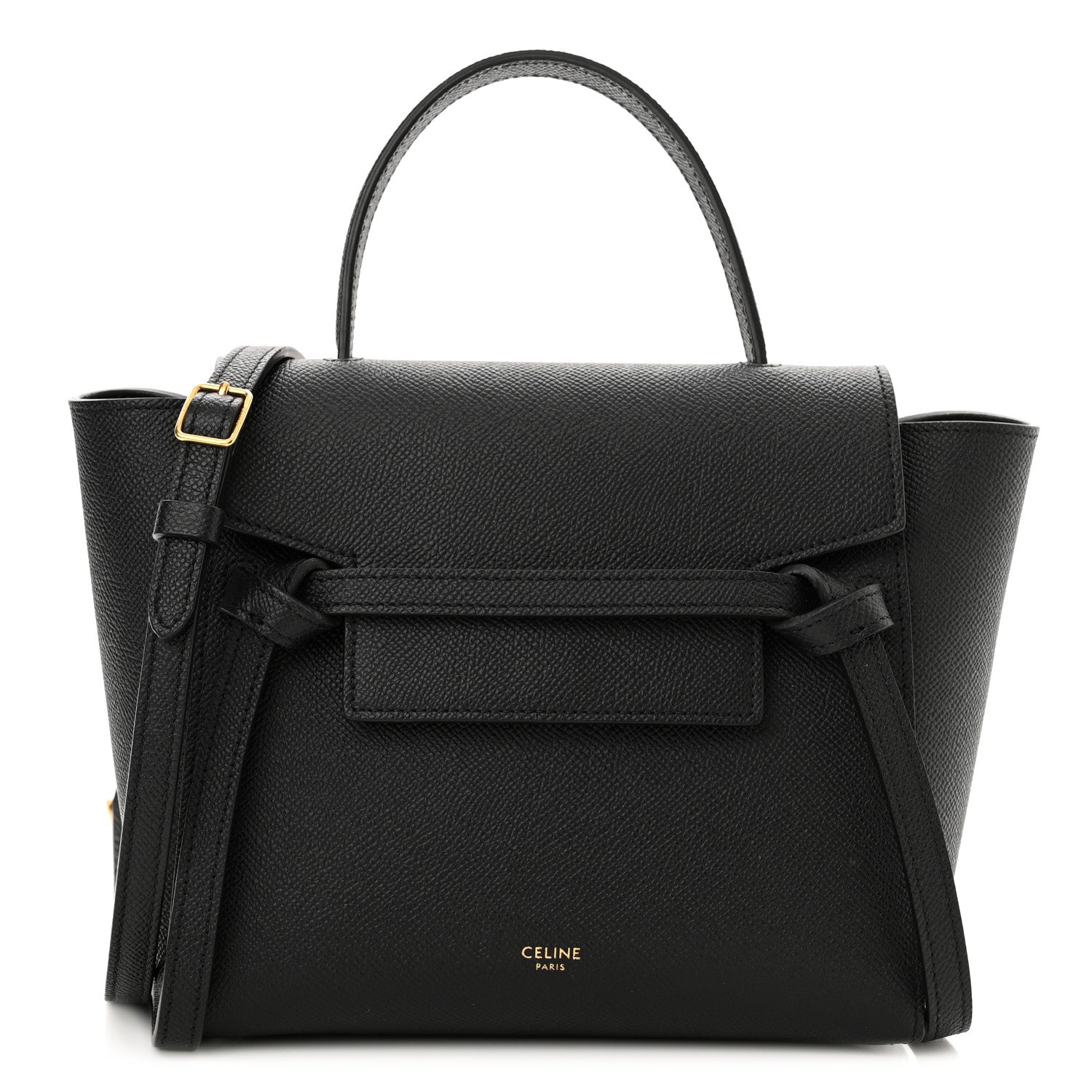 Celine Grained Calfskin Nano Belt Bag Black 1 of 9