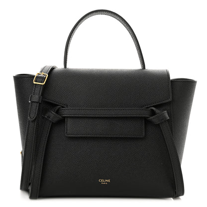 Celine Grained Calfskin Nano Belt Bag Black 1 of 9