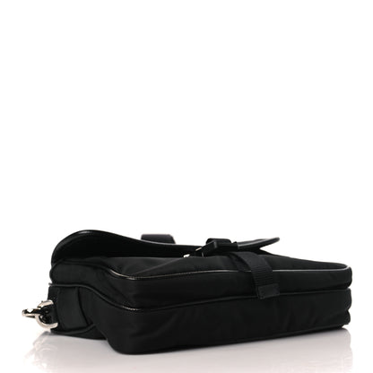 Prada Re-Nylon Saffiano Pocket Single Snap Buckle Shoulder Bag Black 4 of 9