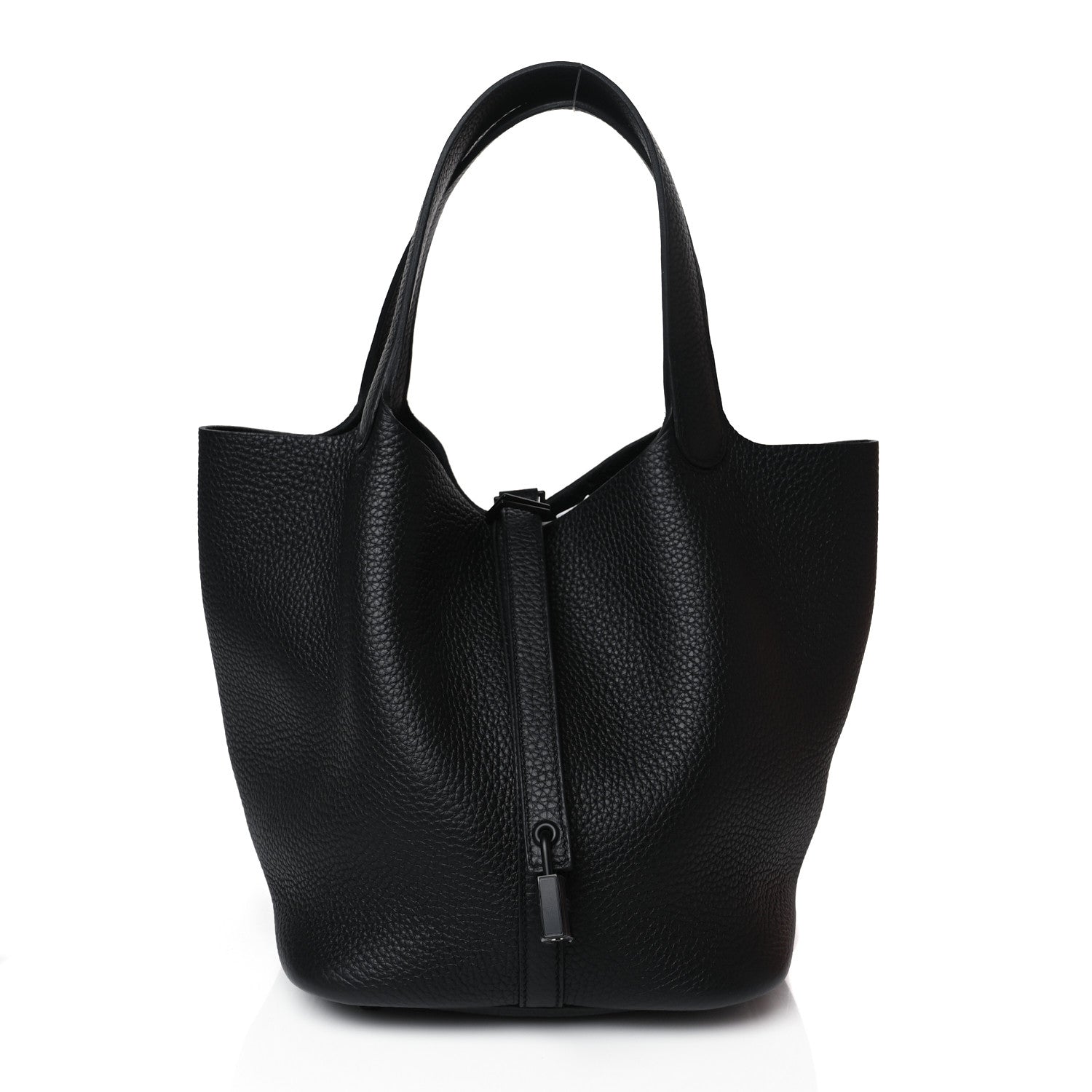 Hermes Taurillon Clemence Monochrome Picotin Lock 22 MM Black 1 of 11