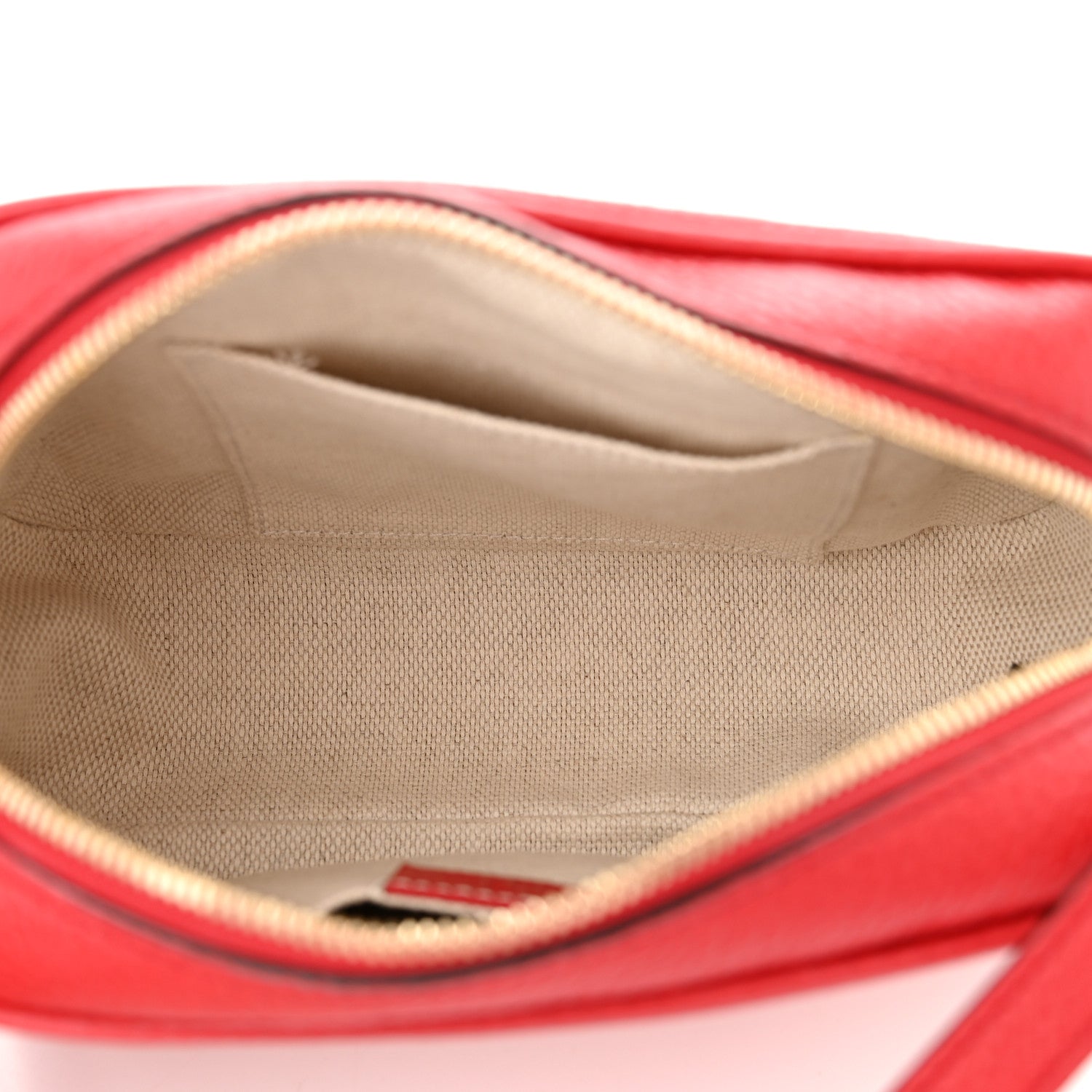 Gucci Pebbled Calfskin Small Soho Disco Bag Tabasco Red 5 of 10