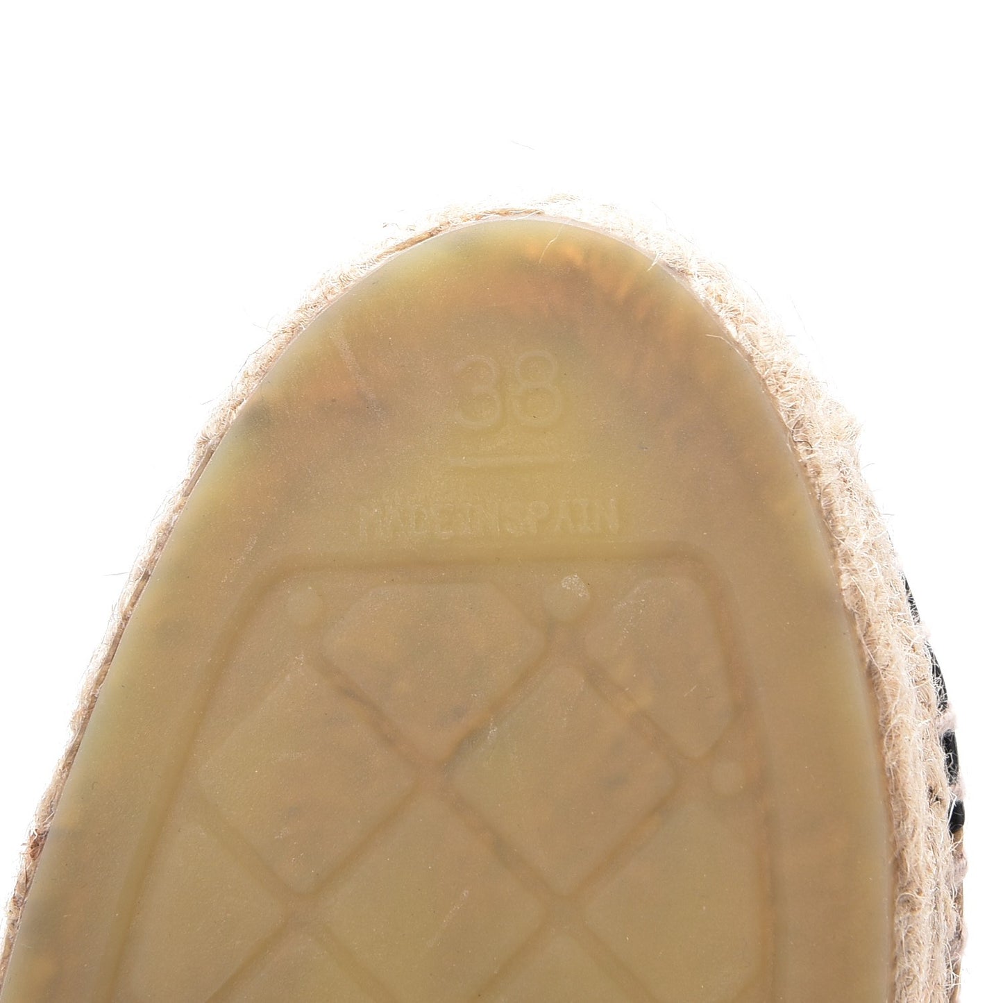 Lambskin CC Espadrilles 38 Beige Black