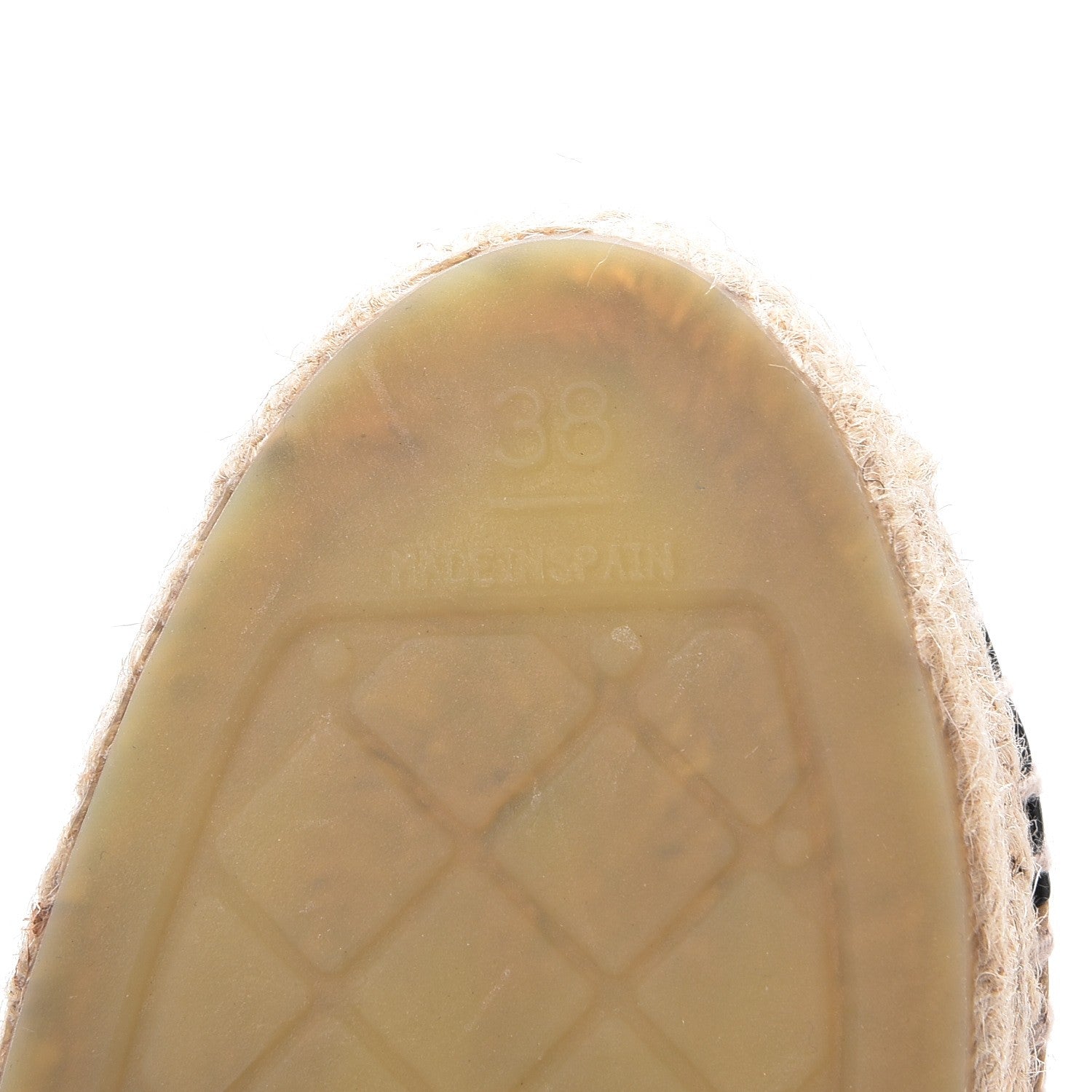 Chanel Lambskin CC Espadrilles 38 Beige Black 7 of 10