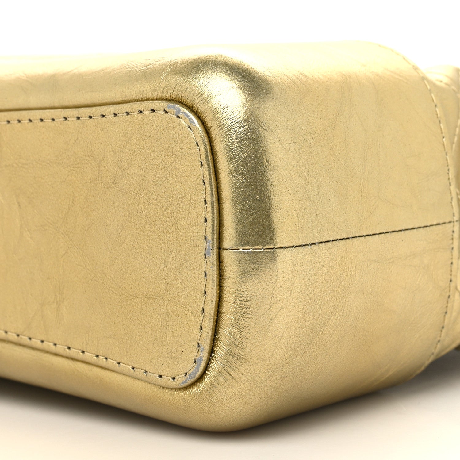 Chanel Metallic Lambskin Calfskin Quilted Medium Gabrielle Hobo Gold 10 of 13