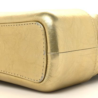 Chanel Metallic Lambskin Calfskin Quilted Medium Gabrielle Hobo Gold 10 of 13