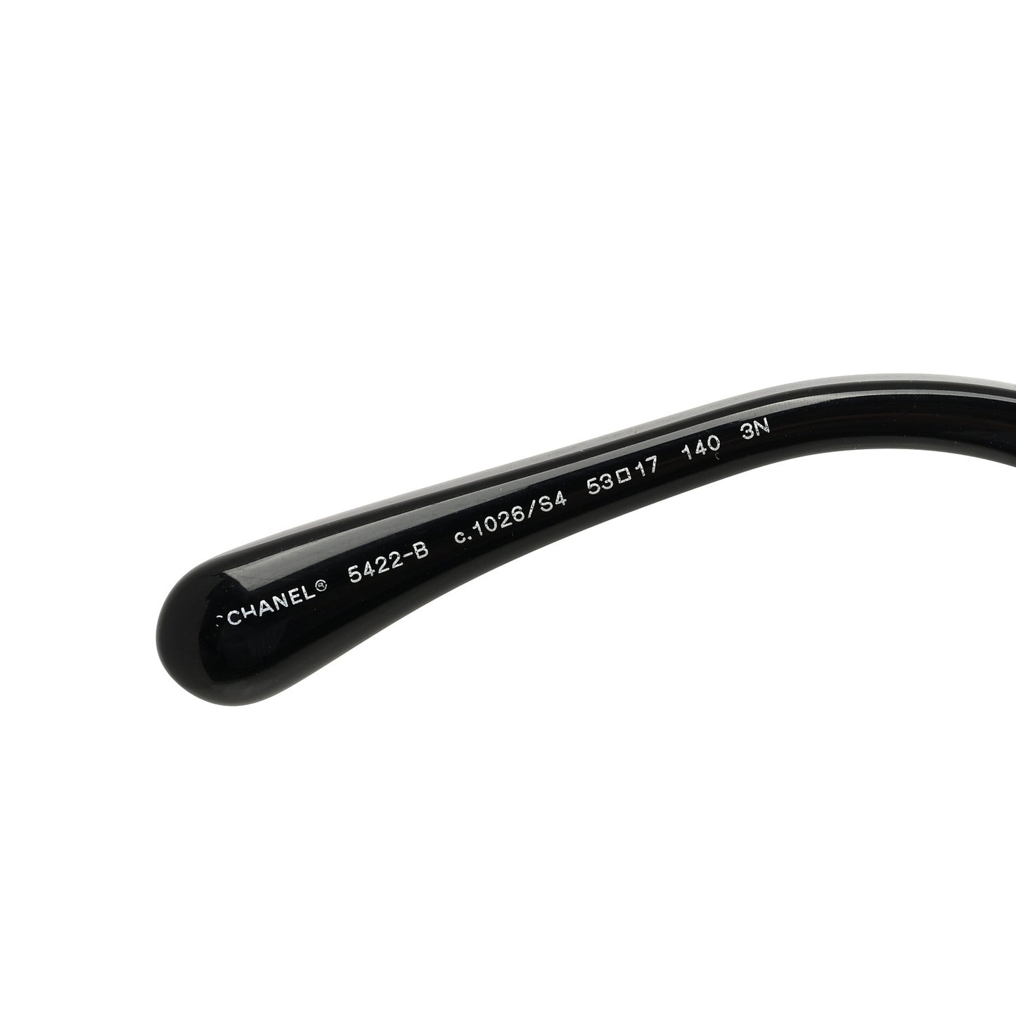 Acetate Strass Square Sunglasses 5422-B-A Black White