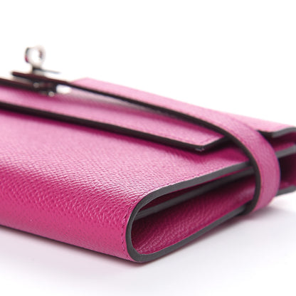 Hermes Epsom Kelly Longue Wallet Rose Pourpre 9 of 11