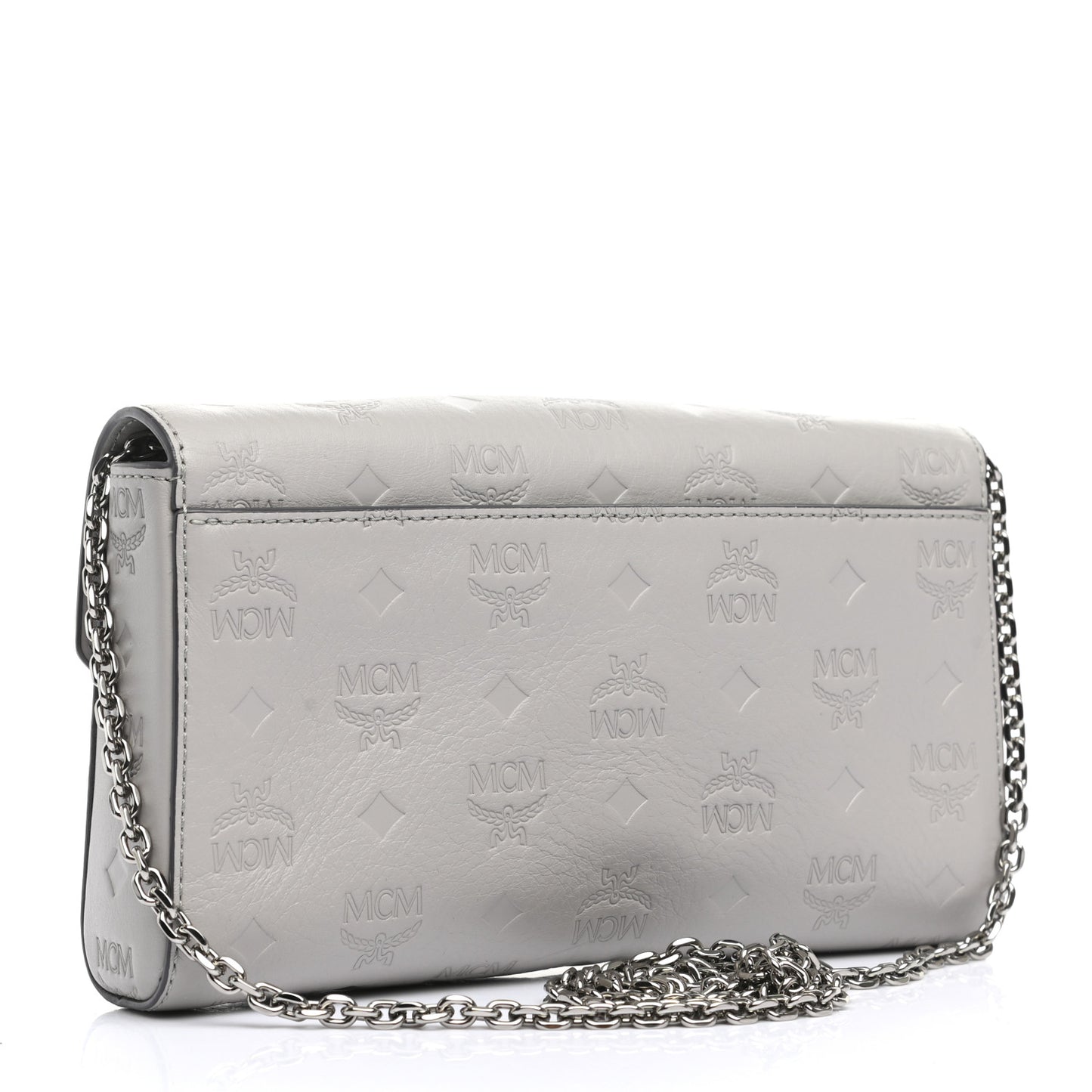 Calfskin Ottomar Wallet On Chain Grey