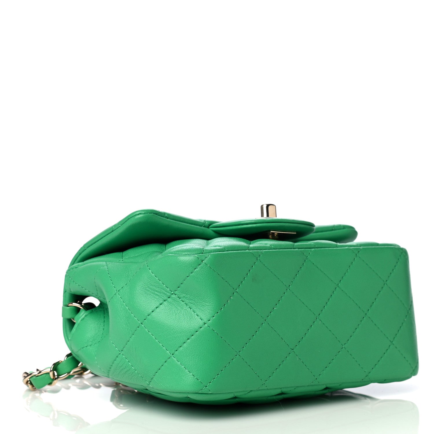 Chanel Lambskin Quilted Mini Square Flap Green 4 of 8