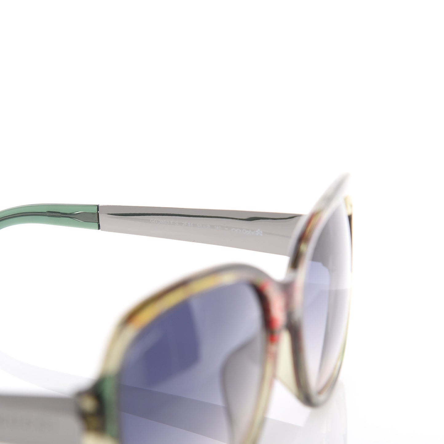 Oversized Acetate Frame Floral Sunglasses GG 3803/F/S Green