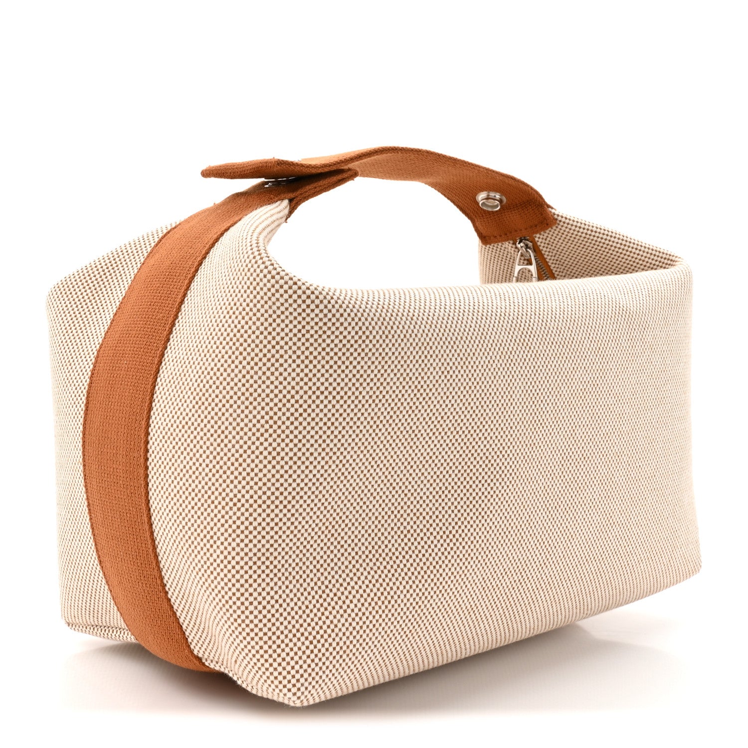 Hermes Canvas Large Bride-A-Brac Cabriole Case Biscuit 1839737