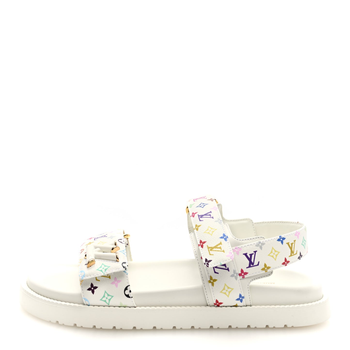 LV X TM Monogram Multicolor LV Sunset Flat Comfort Mule 39 White
