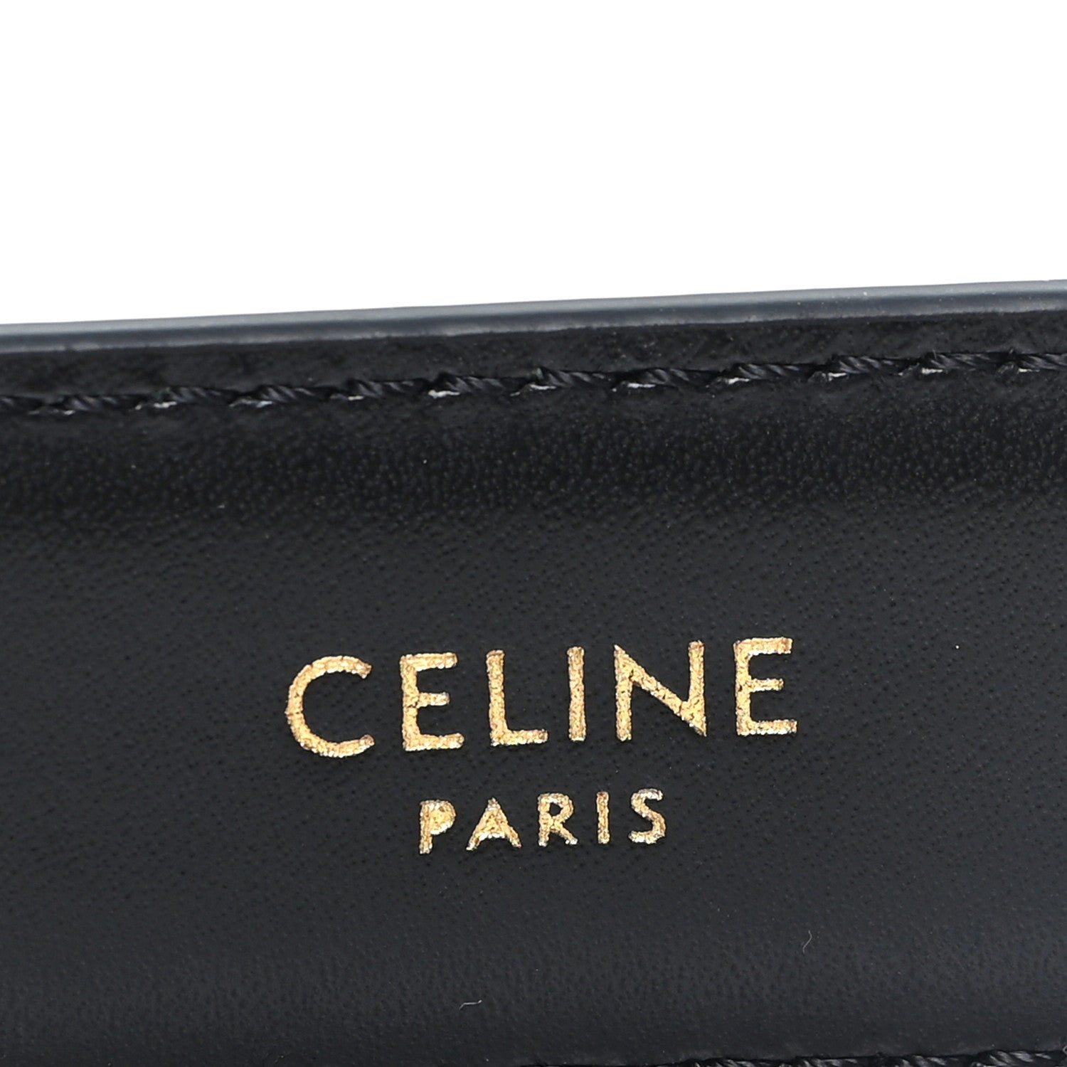 Celine Box Calfskin Medium 25mm Triomphe Belt Black 80 32 Black 5 of 5