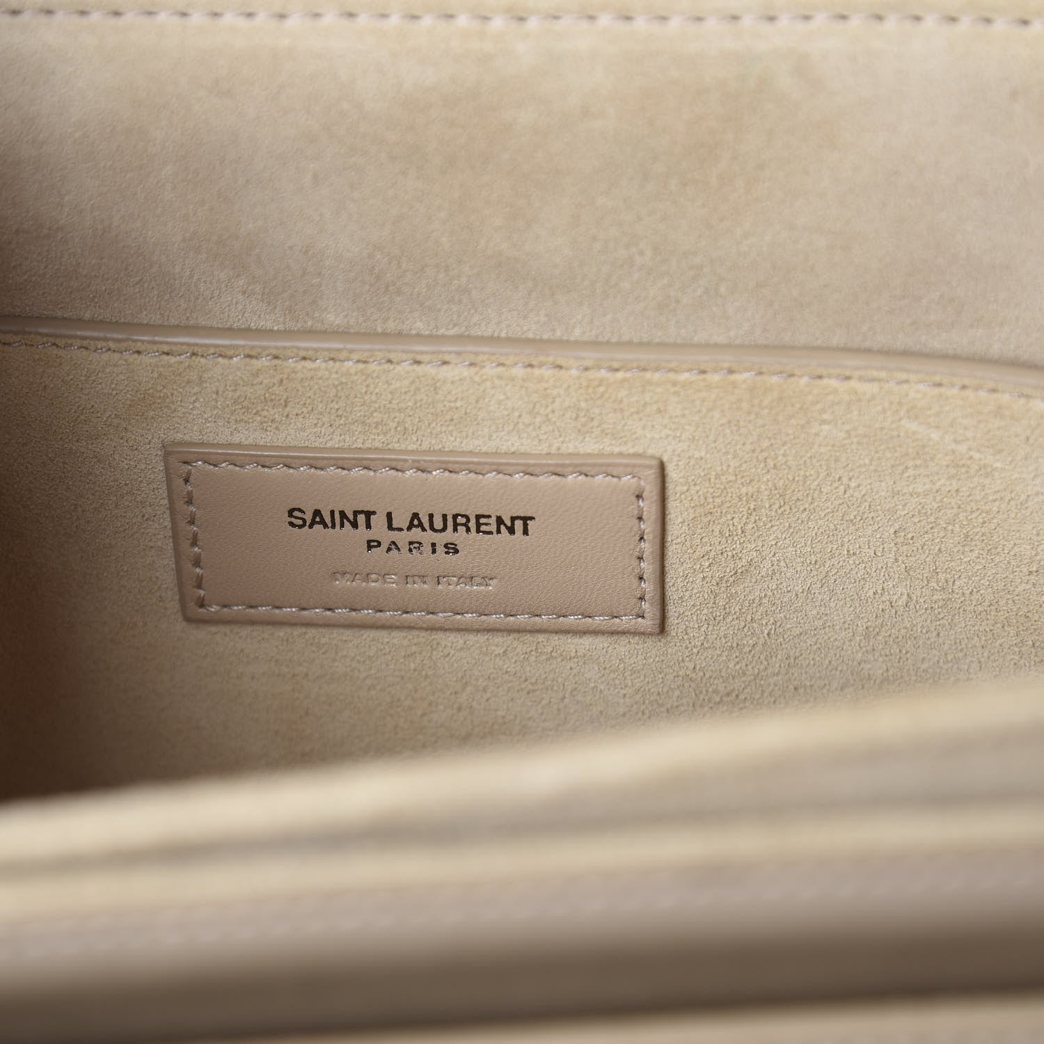 Saint Laurent Calfskin Medium Bellechasse Satchel Beige 5 of 9