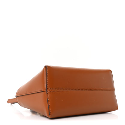 Fendi Vitello King Plexiglass Logo Embossed Mini By The Way Top Handle Boston Bag Caramello 4 of 10