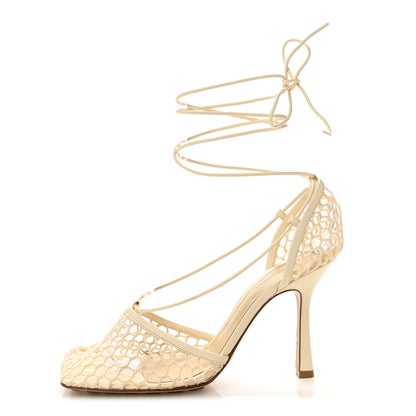 Bottega Veneta Mesh Nappa Stretch Ankle Tie Sandals 39 Toile 1 of 7