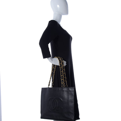 Chanel Lambskin CC Tote Black 2 of 10