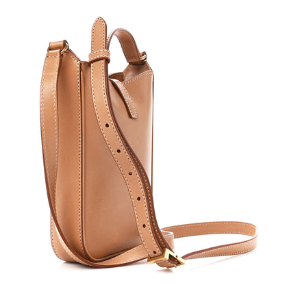 Saint Laurent Smooth Calfskin Le 5 A 7 Vertical Hobo Brown Gold 3 of 10