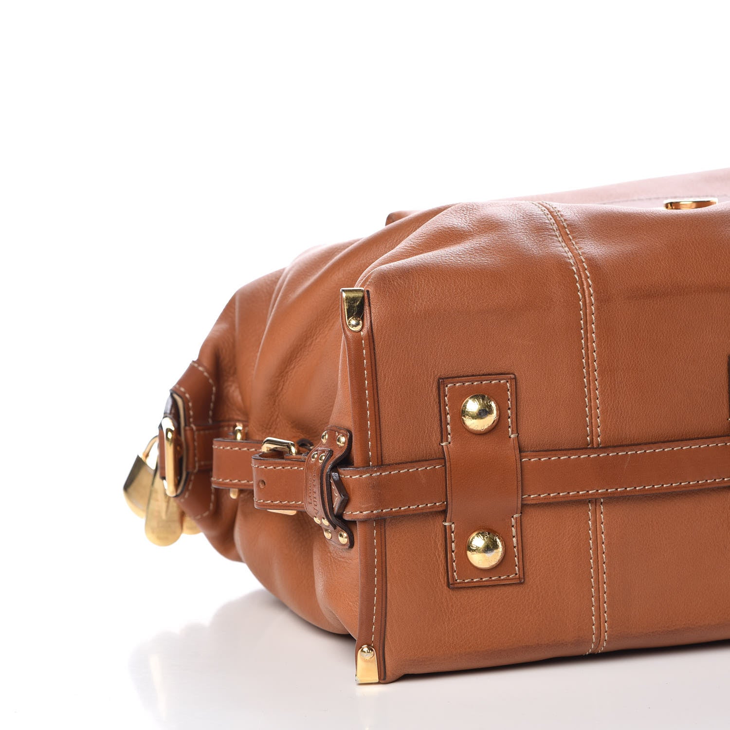 Louis Vuitton Calfskin Sac Louis Cognac 8 of 12
