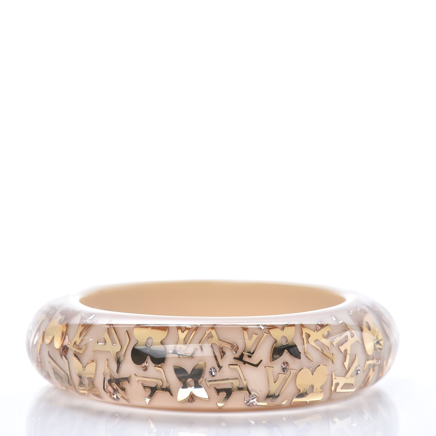 Louis Vuitton Resin Swarovski Medium Inclusion Bracelet GM Nacre 3 of 3