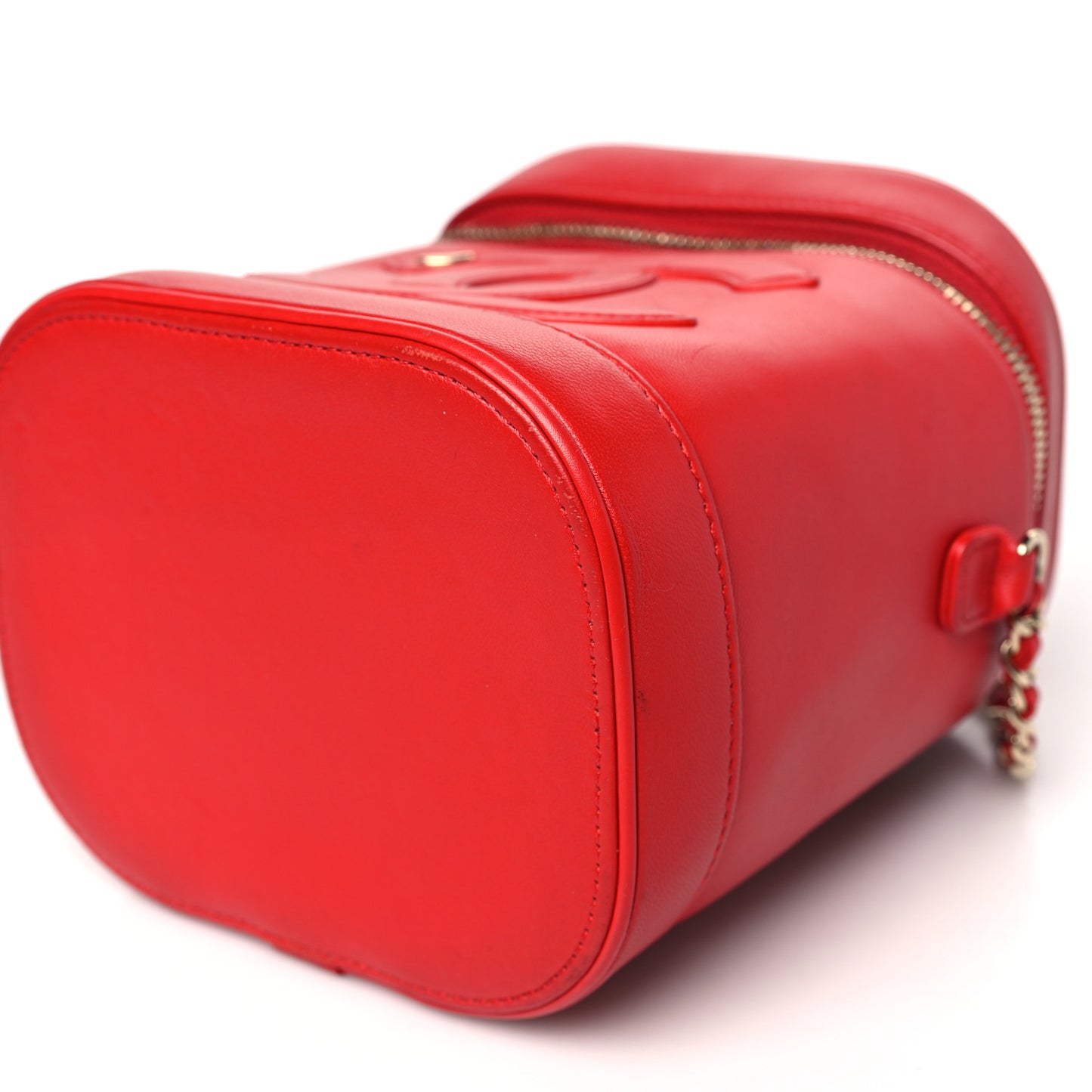 Lambskin Timeless Vanity Cosmetic Case Red