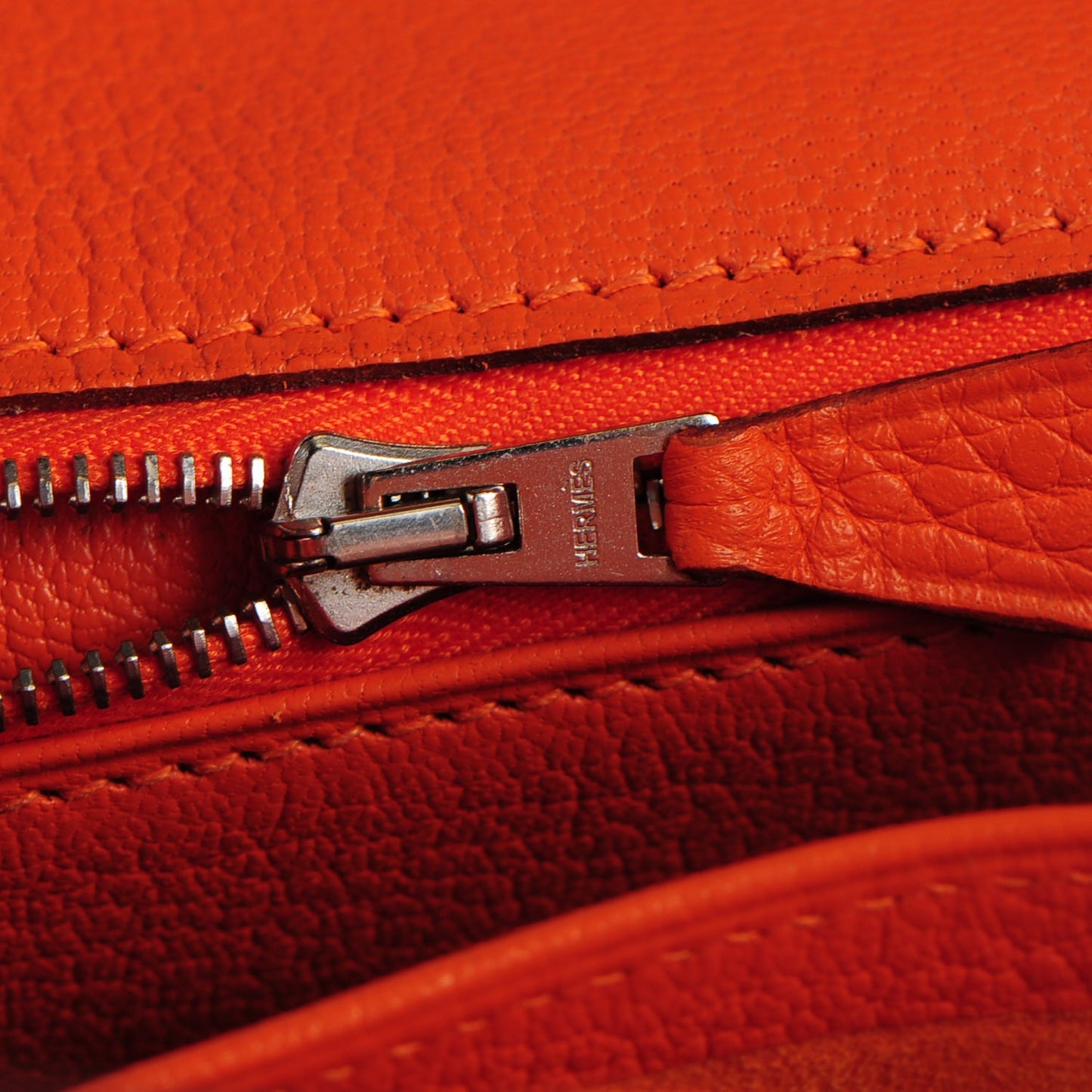 Taurillon Clemence Birkin 35 Orange