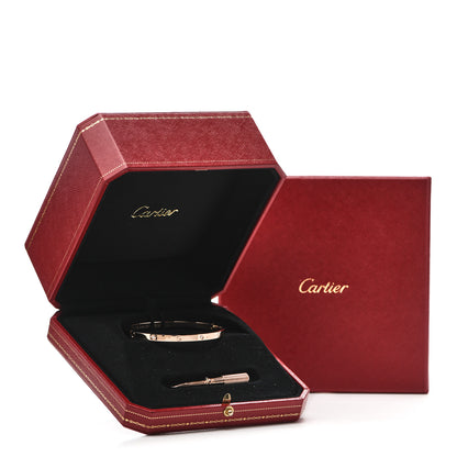 Cartier 18K Pink Gold 6 Diamond Small LOVE Bracelet 17 5 of 5