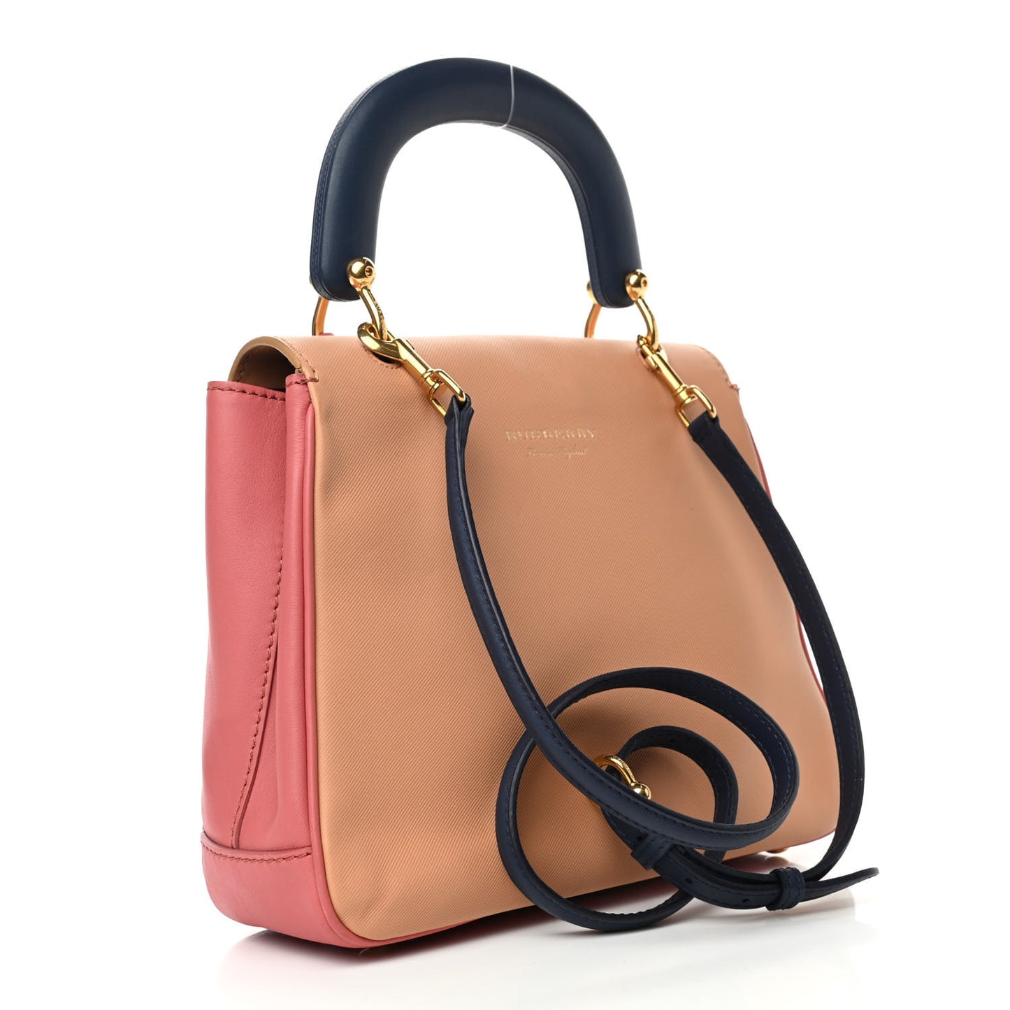 Trench Calfskin Medium DK88 Top Handle Bag Blossom Pink Pale Clementine
