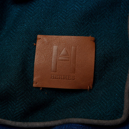 Hermes Cashmere Hand Woven Dip Dye Urga Blanket Bleu Violet 9 of 10