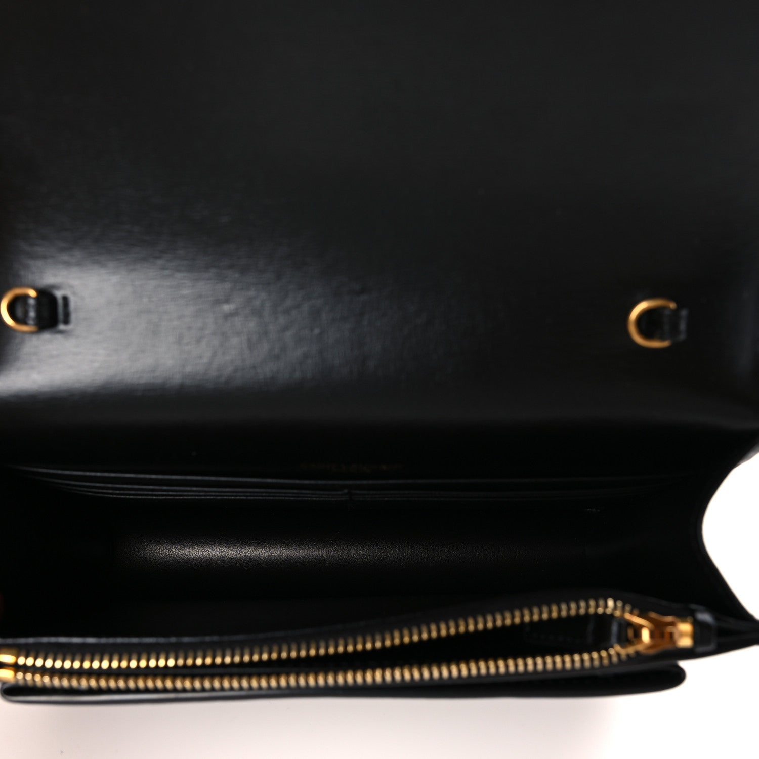 Saint Laurent Calfskin Monogram Sunset Chain Wallet Black 5 of 8