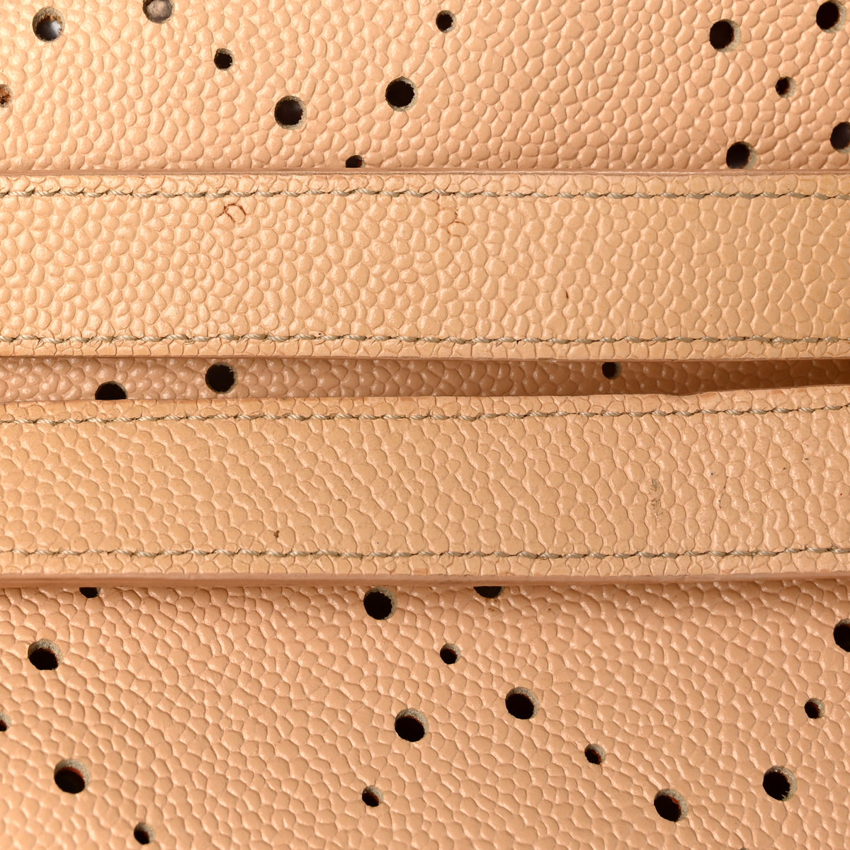 Chanel Perforated Grained Calfskin Large Shopping Tote Light Beige Orange 13 of 13