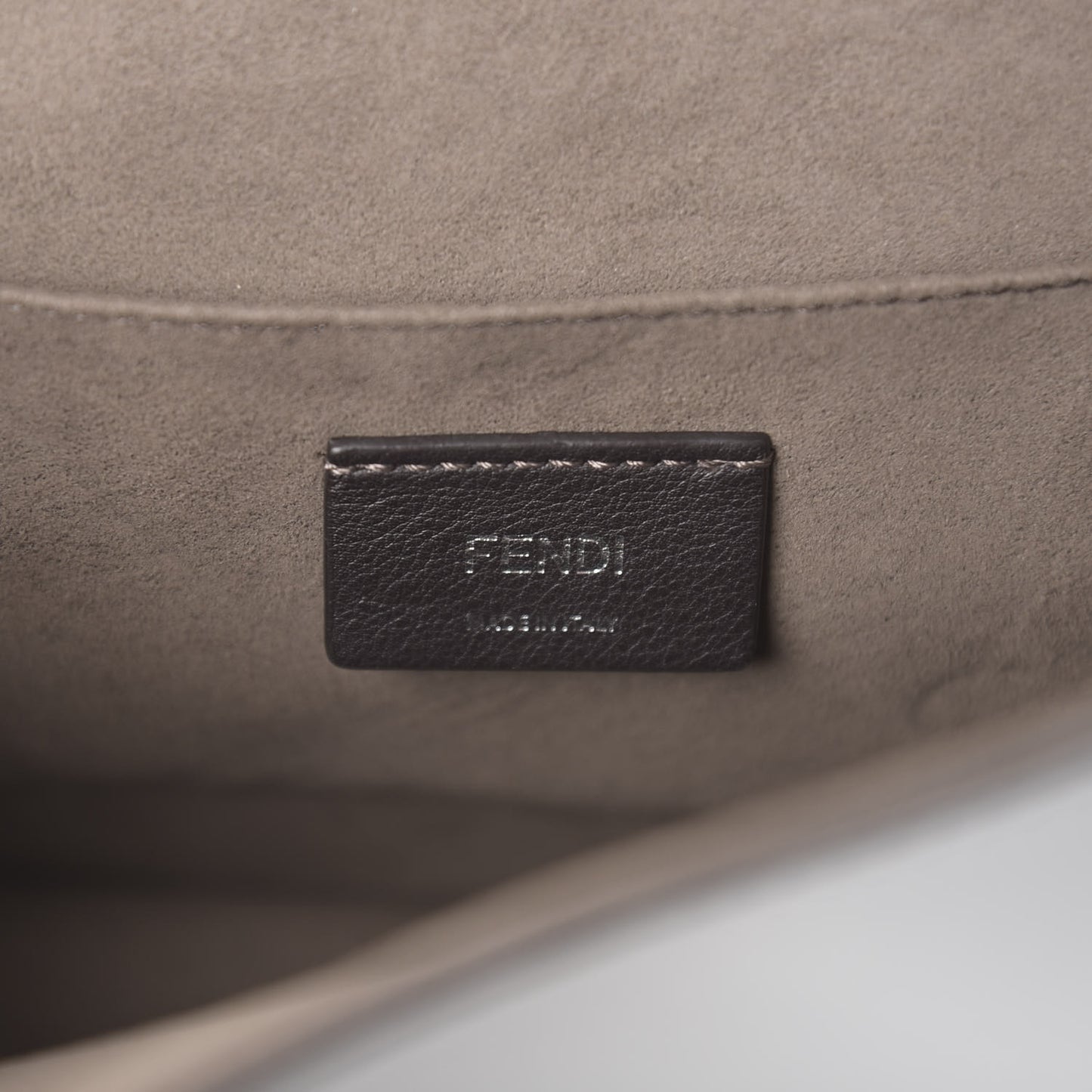 Vitello Century Opaco F is Fendi Kan I Shoulder Bag Grigio Perla