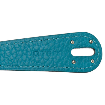 Hermes Taurillon Clemence Lindy 34 Turquoise 7 of 14