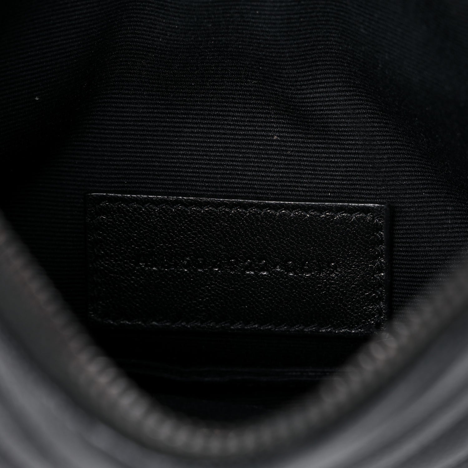 Saint Laurent Grain De Poudre Chevron Monogram Bill Pouch Black 7 of 17