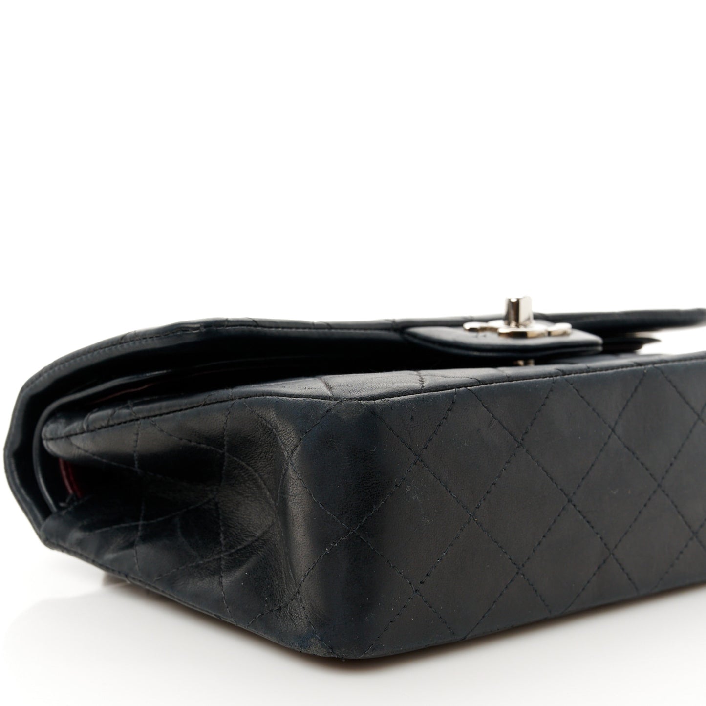 Lambskin Quilted Small Double Flap Black