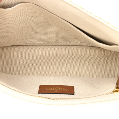 Valentino Garavani Raffia Large Roman Stud Shoulder Bag Naturale 5 of 10
